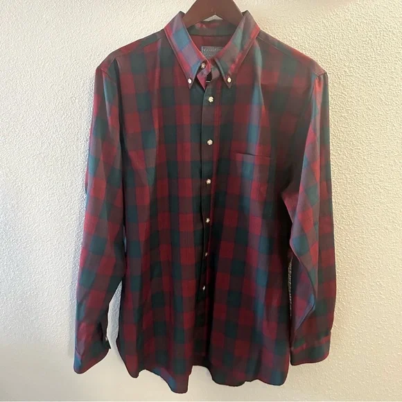 Vintage Authentic Lindsay Tartan Pendleton Checkered Plaid Button Down Wool XL - Picture 1 of 8